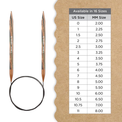 Knitter’s Pride Terra Fixed Circular Needles 24"" (60cm) – US Size 10.75 (7mm)