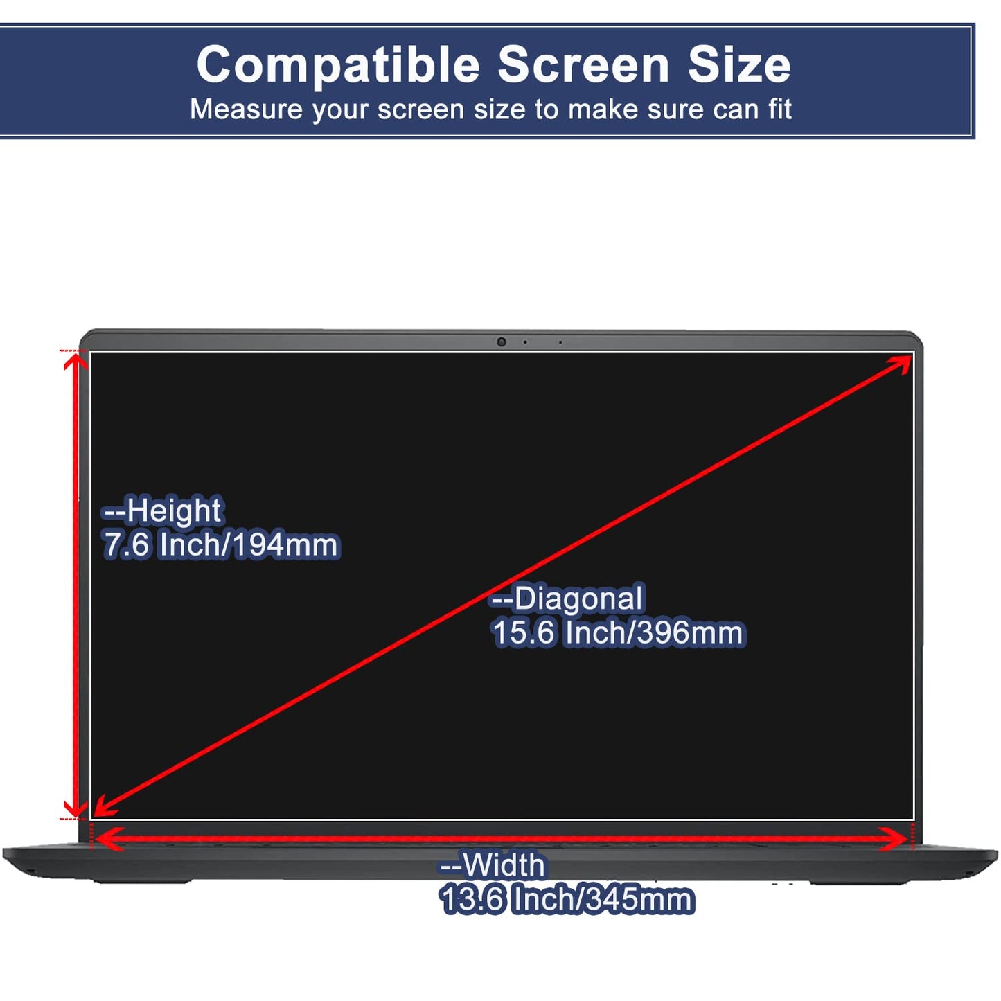Anti Blue Light Screen Protector for HP Laptop 15.6" HP Omnibook 3/Pavilion/Envy x360 /Probook/EliteBook/OMEN/victus, HP Laptop/Pavilion 15-eg 15-eh 15-er 15-dw 15-dy 15-ef 15-ee/ed 15t 15z 15m 255 250