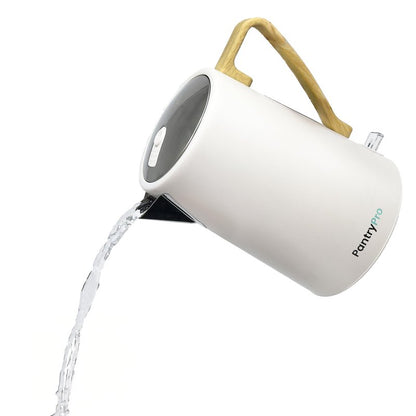 PantryPro 1.7L 1500W Rapid-Boil Electric Kettle - Stainless Steel Interior - Auto Shut-Off, Boil-Dry Protection, LED Indicator, Wide Opening - Cream White
