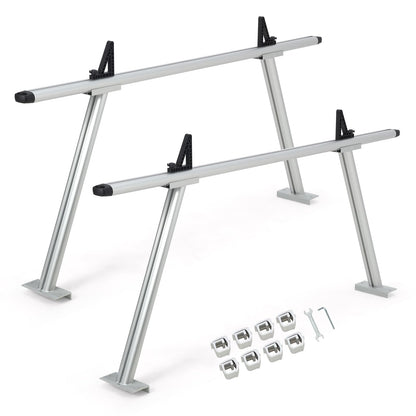 Garvee Pickup Truck Ladder Rack | 46" - 71" Adjustable Width | 800 LB. Load Capacity | Non-Drilling Steel Truck Rack | Heavy Duty Truck Bed Ladder Rack for Kayak, Surfboard, Lumber (2 Pack)