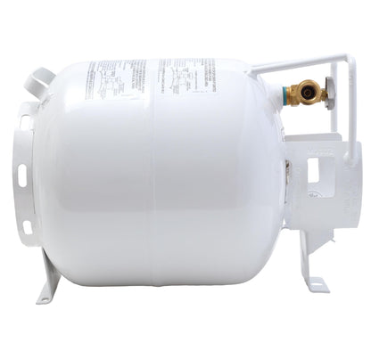 Flame King YSN201HZL 20-LB Steel Horizontal Propane Tank Cylinder for Fire Pits and Tables, Patio Heaters, Barbeques, RVs, and Truck Campers, White