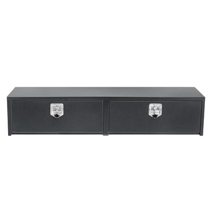 Garvee Black Steel Underbody Truck Tool Box, Truck Bed & Underbelly RV Storage Box, Locking t-Latch, Weather-Resistant, Heavy-Duty Job Box for Pickup Truck Bed, RV, Trailer, 60 in x 16 in x 13 in