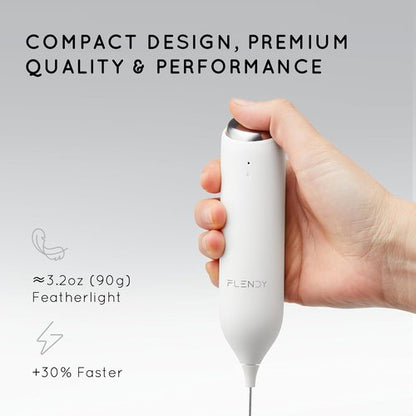 Flendy Rechargeable Milk Frother - Handheld Electric Drink Mixer with USB-C Charging Stand | Perfect for Coffee & Matcha