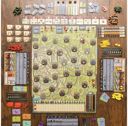 Capstone Games Imperial Steam Strategy Board Game for 2 to 5 Players Heavy Economic Railroad with Worker Placement Route Building Industrial Expansion &amp Resource Optimization | Ages 12+ | 120 M