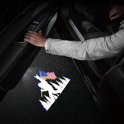 akarin LED Car Door Logo Lights Projector Lamp for Toyota 4Runner Tundra Sequoia Venza Land Cruiser - USA Flag Design