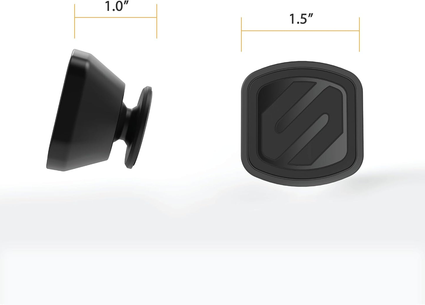 Scosche MMWSM-2PKXCES0 MagicMount Select Magnetic Car Phone Holder Mount for iPhone and Android - 2 Pack - Secure Magnetic Cell Phone Mount for Car Window or Dash - Universal 360° Adjustable Head