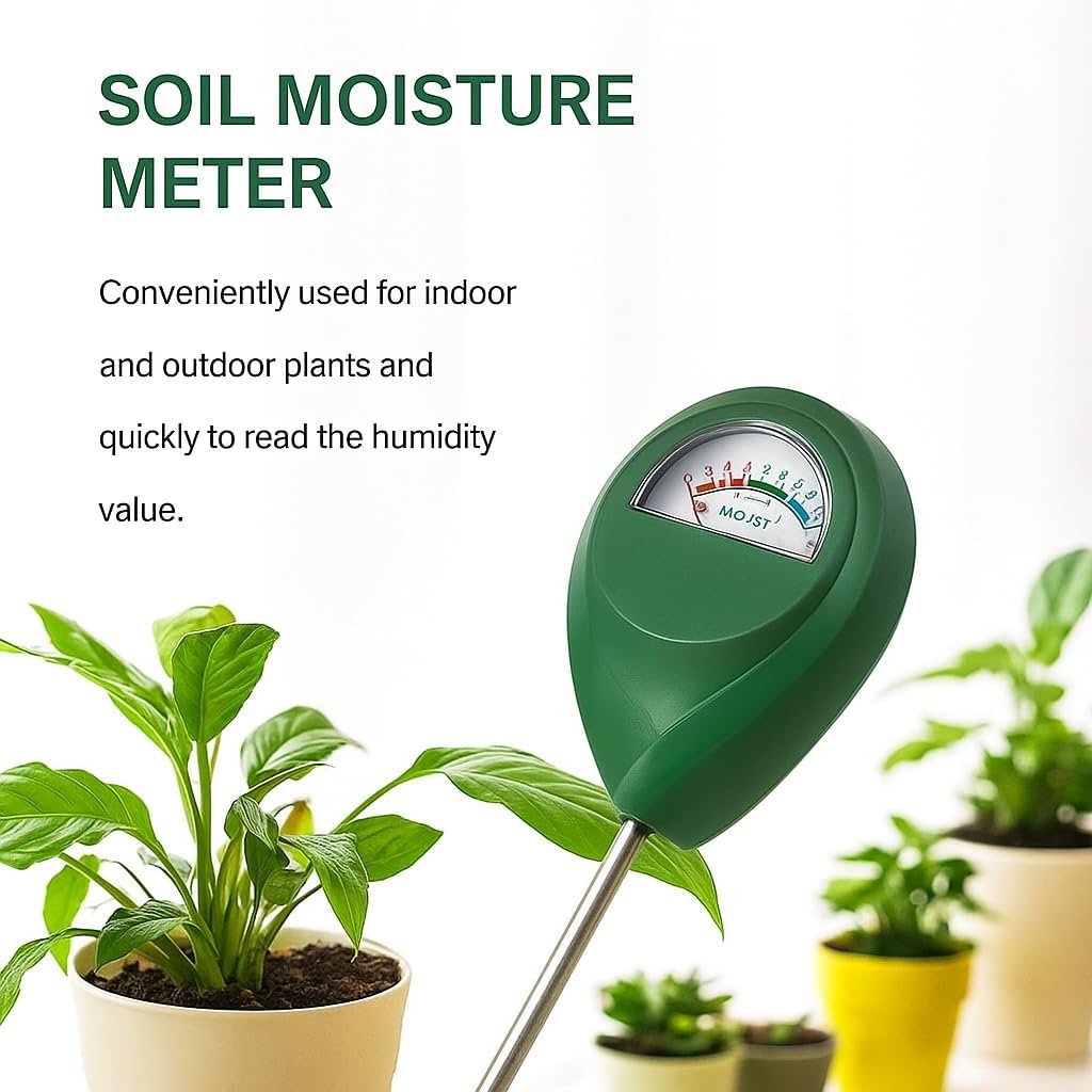 Moisture Meter - Skiennix Plant Soil Moisture Sensor for Indoor & Outdoor Use | No Battery Needed