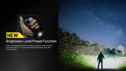 Nitecore EDC27 UHi Ultra Slim Flat EDC Flashlight, 3100 Lumens, USB-C Rechargeable, Dual Switch, Compact Pocket Light for Everyday Carry