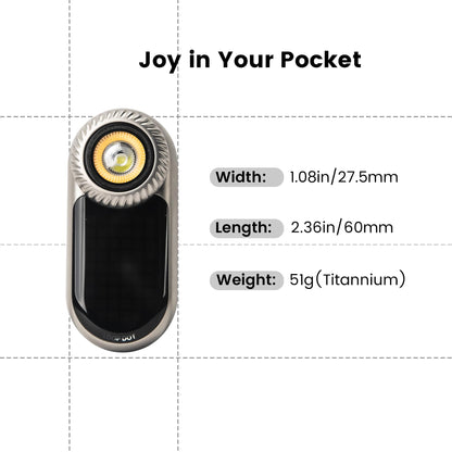 LOOPDOT EDC Flashlight – Rechargeable Small and Powerful LED Flashlight with RGB Pixel Display, Interactive Games, Adjustable Brightness – Cool Gadget Gift for Kids & Adults (TI)