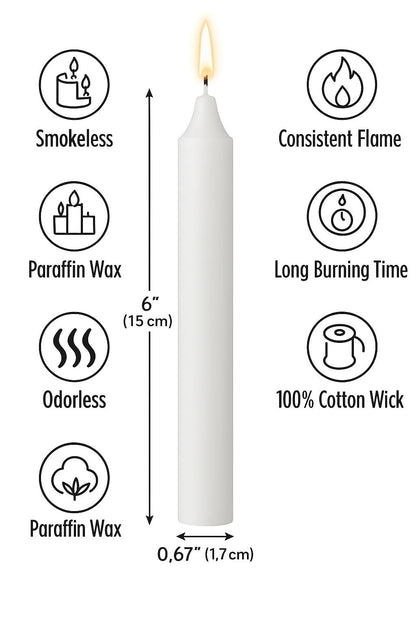6 Inch Taper Candle 5 Pack Spell, Wicca, Santeria, Energized Candles Velas de 6 Pulgadas Paquete de 5 Velas (Violet 6 Pack)