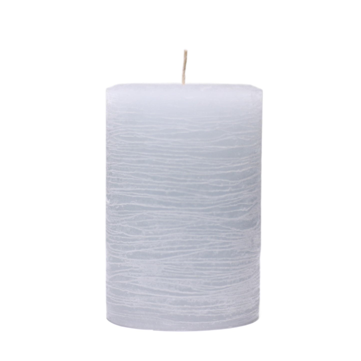 Modern Candle Design Large Unscented Rustic Nordic Pillar Candle Handmade in The USA (6" Colonial Blue)