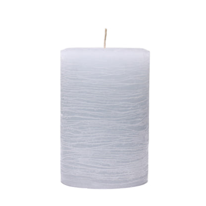 Modern Candle Design Large Unscented Rustic Nordic Pillar Candle Handmade in The USA (6" Colonial Blue)