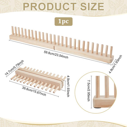 PH PandaHall Wooden Knitting Loom Chunky Blanket Kit Foldable Knitting Board Yarn Crochet Loom Portable Wood Looms Frame for Blankets Weaving DIY Hand Yarn Crafts Beginners Gifts Home Decor