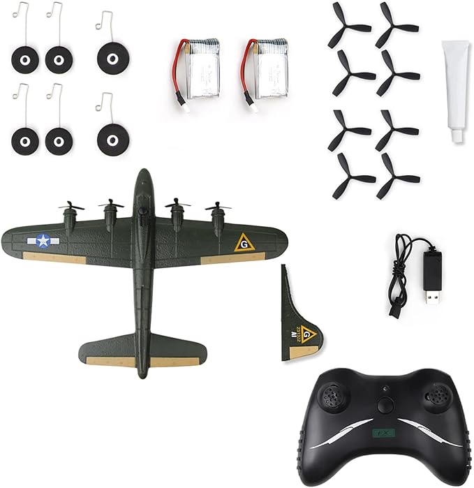 RC Plane Remote Control Airplane RTF 2.4GHz Radio Control B17 Lighting Aircraft for Beginner