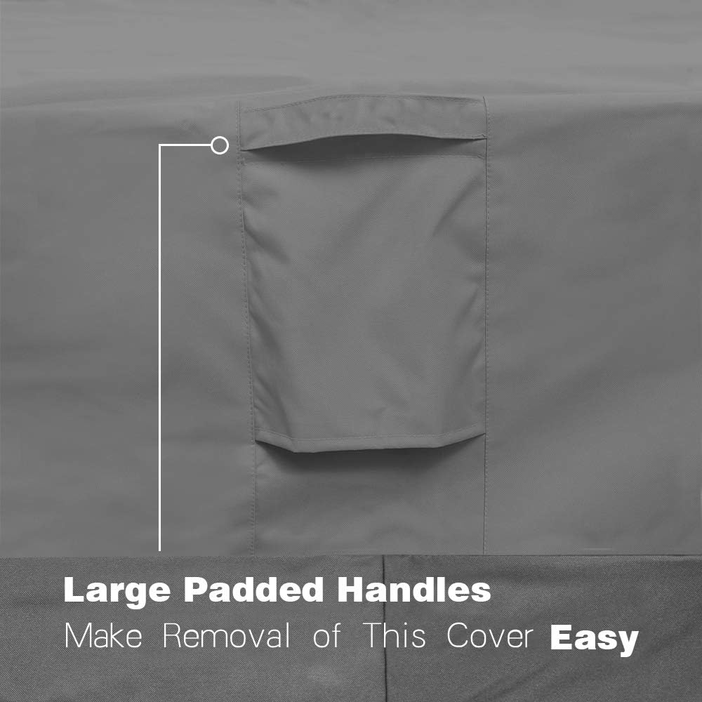 Vailge Patio Chair Covers - Heavy Duty Waterproof Lounge Deep Seat Covers | Large Grey (2 Pack)