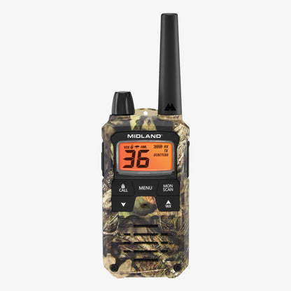 Midland - T295VP4 X-TALKER Walkie Talkies with 22 GMRS Channels – Two-Way Radio NOAA Weather Alert & Scan Technology, Dual Power Options, 121 Privacy Codes, Silent Operation – Camo, Set of 2