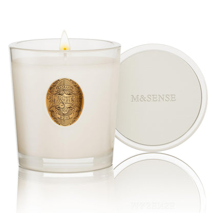 M&SENSE Vanilla Dream Soy Candle, 9.2 oz, 50-Hour Burn, Natural Non-Toxic Scented Candle, Aromatherapy for Stress Relief & Home Spa