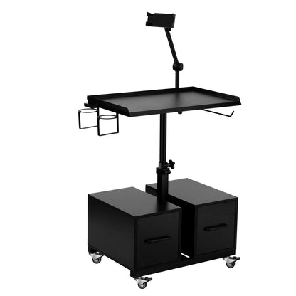 POARMEEY Tattoo Workstation Salon Trolley Cart and Storage Drawers with Wheels,Tattoo Tray Adjustable Height Storage Rolling Tray