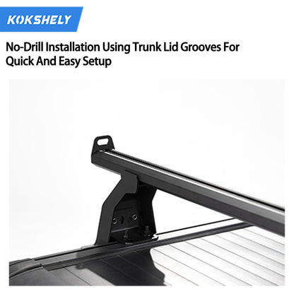 KOKSHELY 71.3’’ Adjustable Truck Bed Rack Cross Bars(2-Pack) for Full-Size Trucks, T-Slot Tonneau Cross Bars| Aluminum Cross Bar with Top Slide Mount | Compatible with Kayak Racks, Bike Racks & More