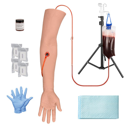 MedEduQuest Tourniquet Arm Trainer & Wound Packing Trainer Kit, Bleeding Control Training Arm Model for Stop the Bleeding Practice, Trauma Wound Care Practice Simulator for Medical Students