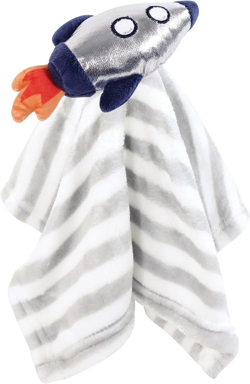 Hudson Baby Unisex Animal Face Security Blanket - Happy Planets 3-Pack | Soft & Cozy One Size