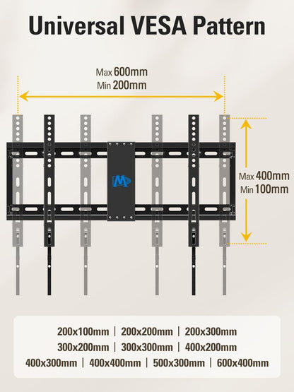 Mounting Dream TV Wall Mount - Universal Tilt for 37-75 Inch TVs | Max VESA 600x400mm, 132lbs Capacity