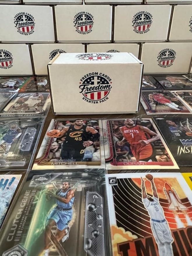 Freedom Cards Basketball Cards Starter Pack - 100 Assorted NBA Trading Cards with Veterans Stars and Rookies