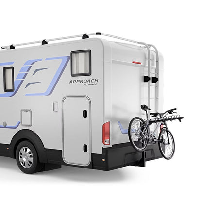 Thule Range Hanging Bike Rack, Designed for RV Travel, Carry 4 Bikes, Integrated Locks Included, Arms fold When not in use