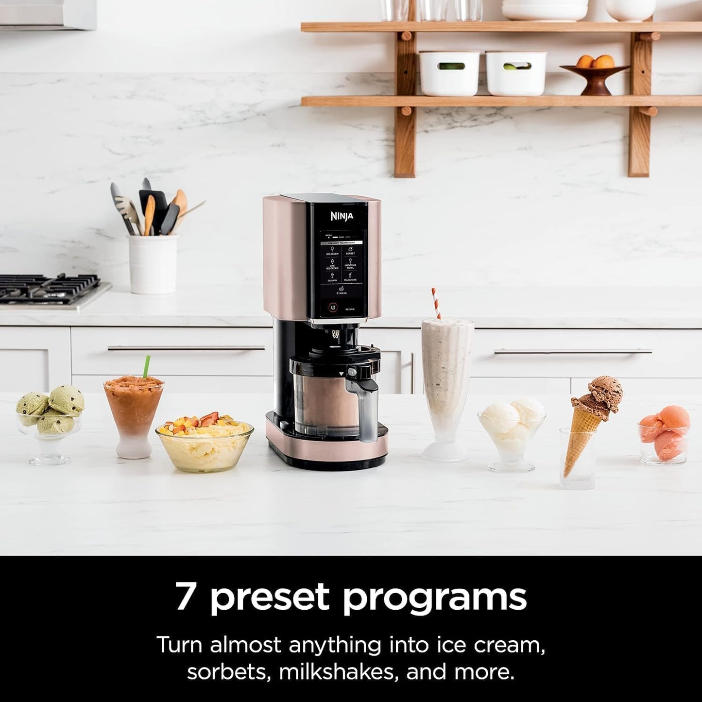 Ninja NC301 CREAMi Ice Cream Maker - 7 One-Touch Programs for Gelato, Sorbet & Smoothie Bowls - Lavender