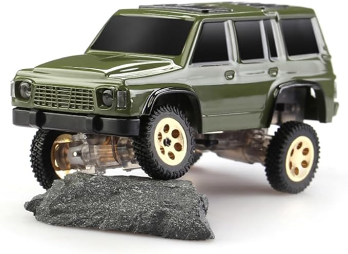 Mini RC Crawler Truck 4x4 1/64 Scale 2.5 KM/H RTR RC Car RC Rock Climbing Hobby Remote Control Car Off-Road Vehicle RC Buggy with LED Lights Ready-to-Run for Adults