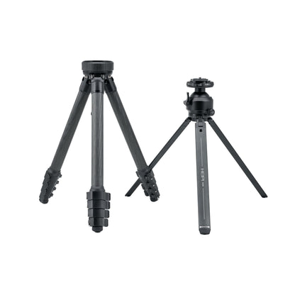 HEIPI Travel Tripod Camera Stand Portable Carbon Fiber Lightweight Tripod 360 Degree Horizontal Panning Vertical Tilting Ball Head Quick-Release Arca-Swiss Mount - W28S (with KF50-Q)