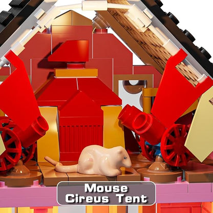 1349PCS Pink Palace House Building Set Halloween Haunted House Blocks Toy with Lights Christmas for Teens Girls 12+ Halloween House Kit for Kids Adults