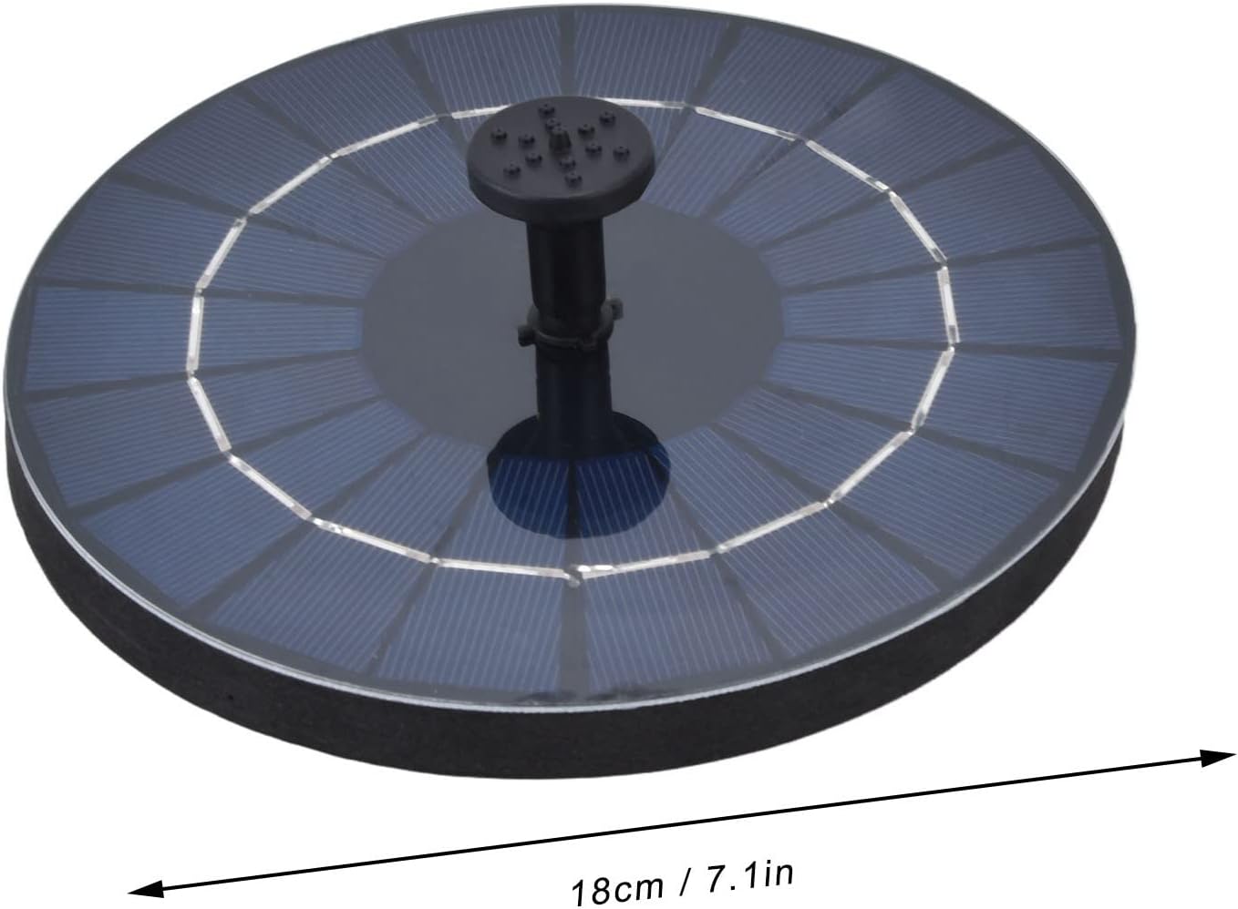 Solar Bird Bath Fountain Pump by 9V - 3.5W Free Standing Water Sprinkler with Solar Panel