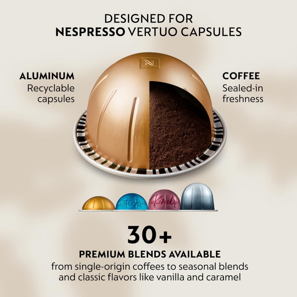 Nespresso Vertuo Next Coffee and Espresso Maker by De'Longhi, White with Aeroccino Milk Frother Bundle