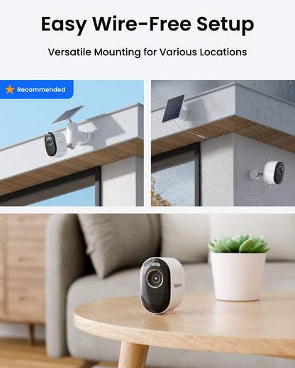REOLINK Home Hub mini with 4X Argus 3 Pro+Solar Panel, Solar Security Cameras Wireless Outdoor, 2.4/5 GHz WiFi, Solar/Battery Powered, Smart Detection, Motion Recording, No Monthly Fee