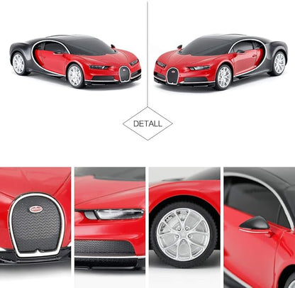 RASTAR Bugatti Toy Car 1/24 Scale Bugatti Chiron RC Model Car Red