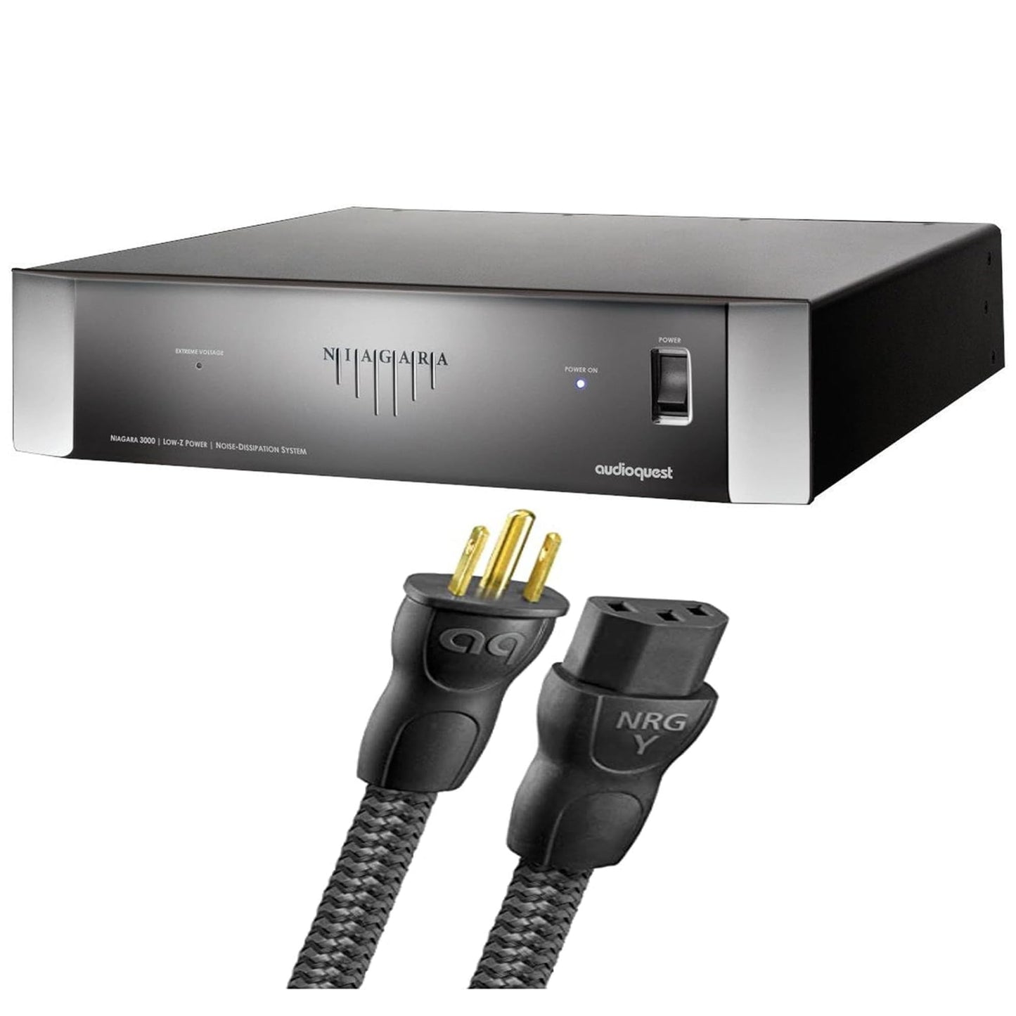 AudioQuest NIAGARA3000USA Low-Z Power Noise Dissipation AC Power Conditioner with an AudioQuest NRGY3US01 1.0M Low-Noise AC Power Cable (2020)