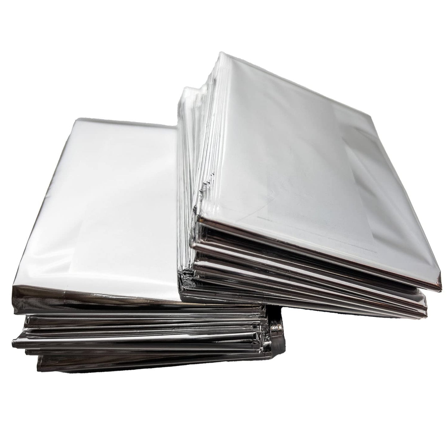 NOVAMEDIC Emergency Mylar Foil Thermal Blankets - Pack of 200, 84"x52", Individually Wrapped, Waterproof Survival Blanket for Camping, Outdoors, First Aid Kit & Travel, Lightweight & Compact, Silver