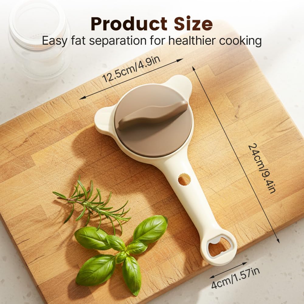 Skiennix 4-in-1 Jar Opener - Adjustable Stainless Steel Lid Remover for Seniors & Arthritis | Fits Jars, Bottles & Cans