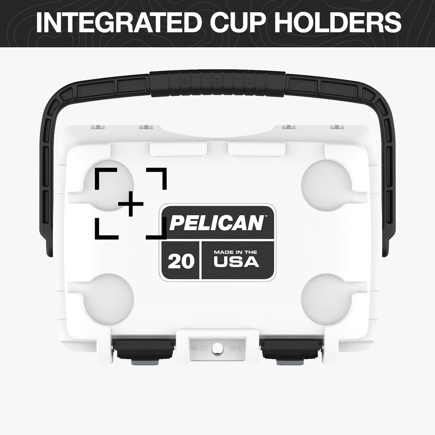 Pelican 20 Quart Elite Cooler (White/Gray)