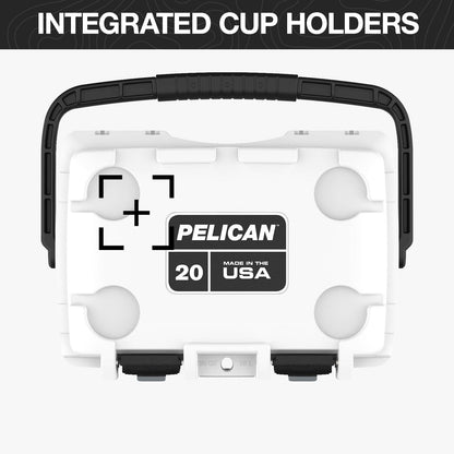Pelican 20 Quart Elite Cooler (White/Gray)