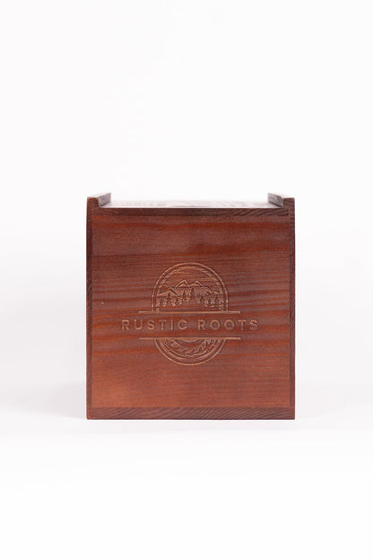 Rustic Roots Wooden Wine Box Dispenser - Box Wine Holder for 3 Liter Wine Boxes