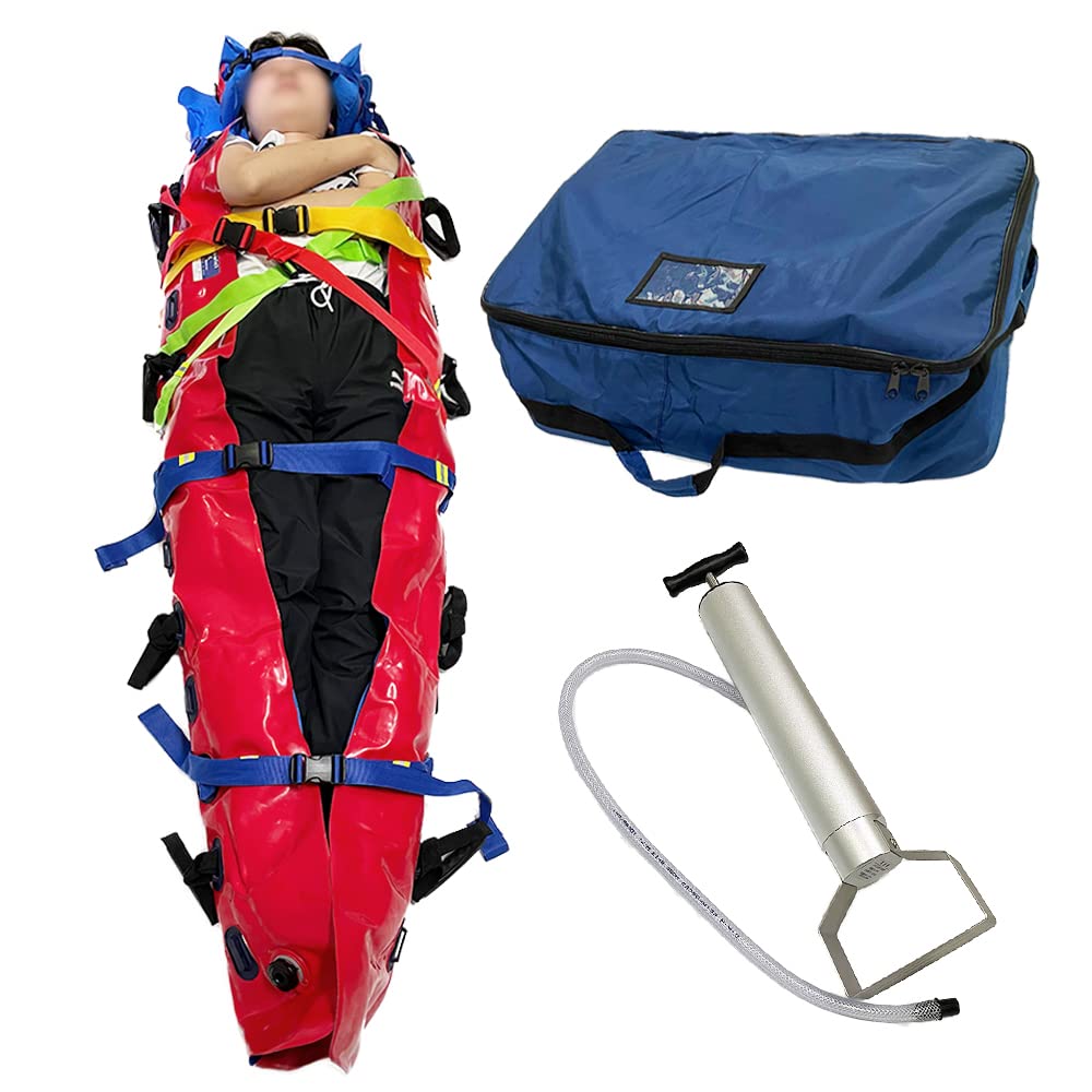 First Aid Vacuum Stretcher - Emergency Full Body Limb Splint Outdoor Immobilization Protection Patient Transport Device for Rescue, Accidents