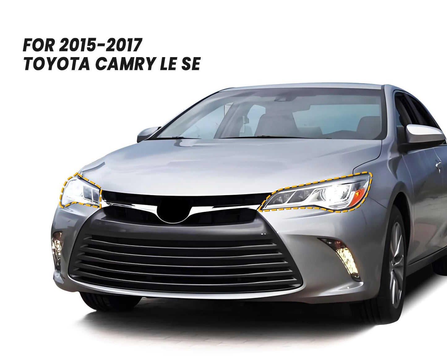 Kspeed Headlights Fit 2015 2016 2017 For Toyota Camry LE/SE/XLE Replacement Former Ones with Waterproof Property,Passenger and Driver Side