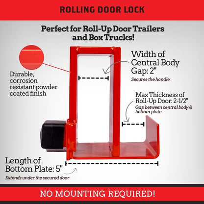 Equipment Lock Roll Up Door Lock - Maximum Security Storage Container Locking, Box Truck Locking and Trailer Locking - Keyed Security (Keyed Differently)