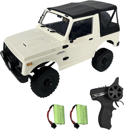 RC Rock Crawler WPL C74-1 RC Truck 1:10 Scale 2.4GHz Remote Control Truck 4WD All Terrain Off-Road RC Crawler with LED Lights and 2 Rechargeble Batteries for Adults