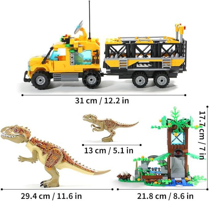 Mesiondy Dinosaurs Building Blocks Set Dinosaur Toys for Age 8-14 YearsDinosaur Park World Birthday Gifts for Boys and Girls (546 Pcs)