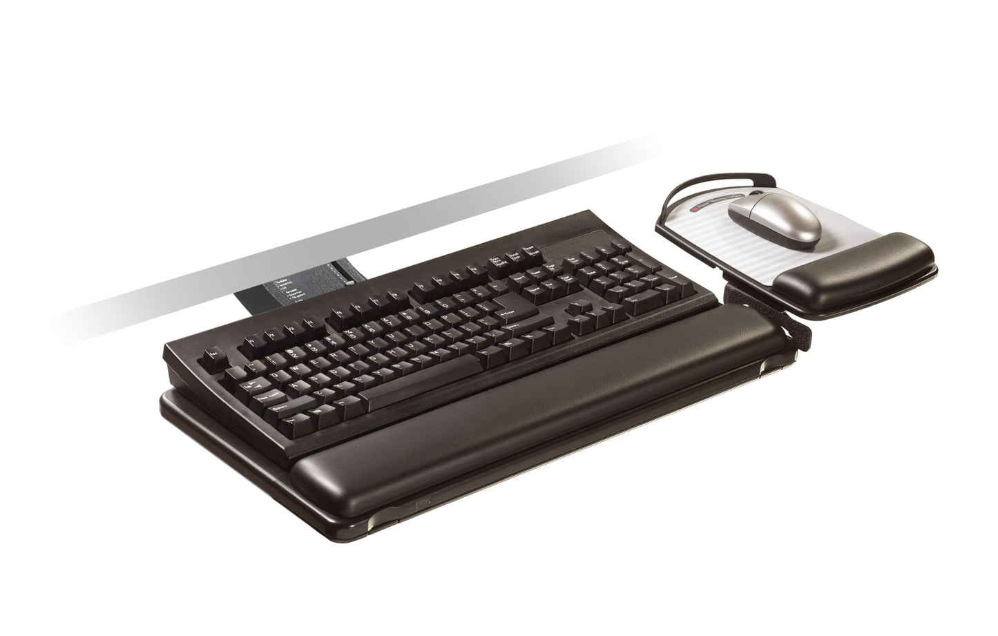 3M Sit/Stand Easy Adjust Keyboard Tray with Adjustable Keyboard andMouse Platform, 23 in Track