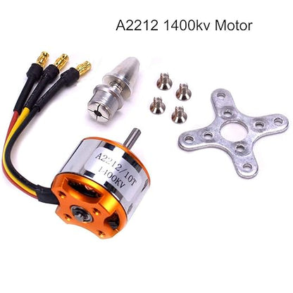 abcGoodefg A2212 1400KV RC Brushless Motor 30A ESC Motor SG90 Micro Servo 8060 Propeller Set for RC Plane Quadcopter Fixed Wing Plane Helicopter Aircraft