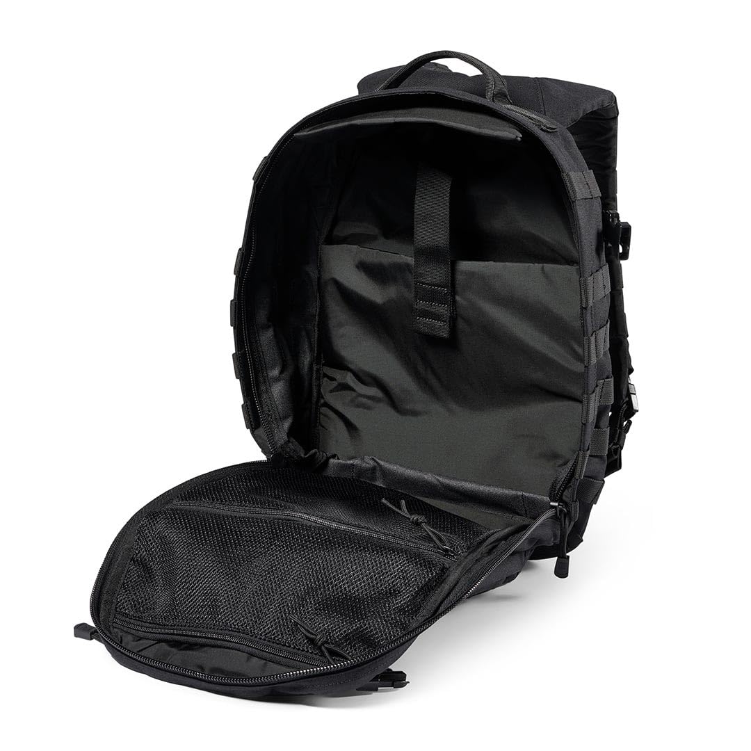 5.11 Tactical Backpack – Rush 12 2.0 – Military Molle Pack, CCW with Multiple Compartments, 24 Liter, Small, Style 56561, Black
